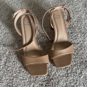 A New Day Women's Beige Heeled Sandals